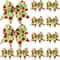 12pcs Christmas Bow Decorations For Tree Wreath And Gift Wrapping Festive Holiday Decor Set 7