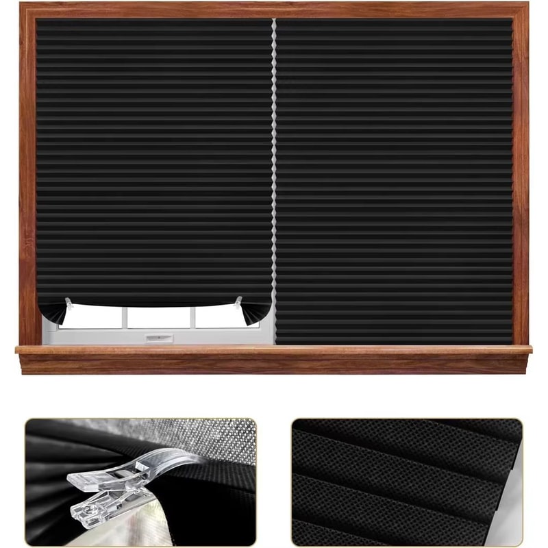 Self Adhesive Pleated Window Blinds Half Curtain For Bathroom Balcony And Living Room Privacy Shade 3