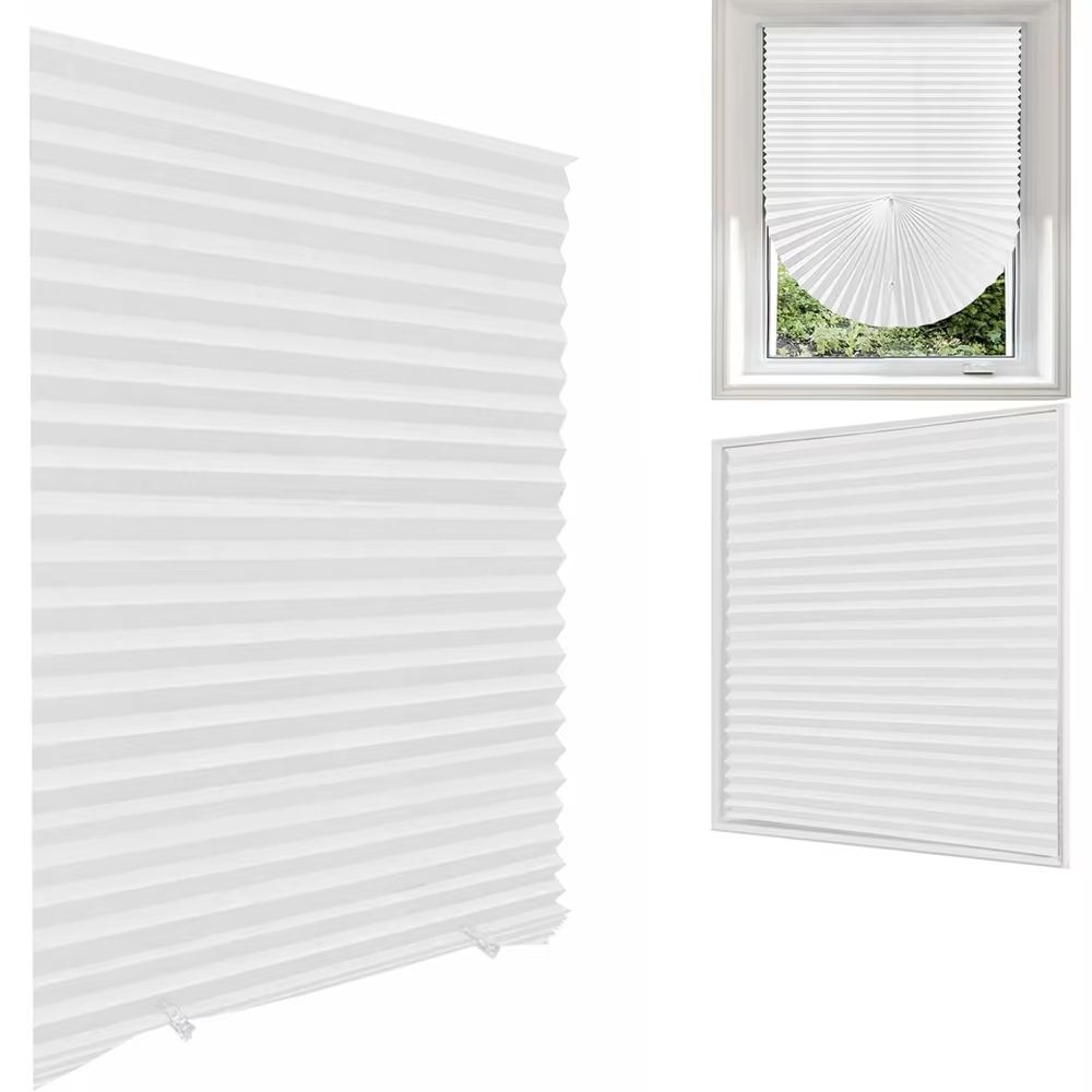 Self Adhesive Pleated Window Blinds Half Curtain For Bathroom Balcony And Living Room Privacy Shade 7