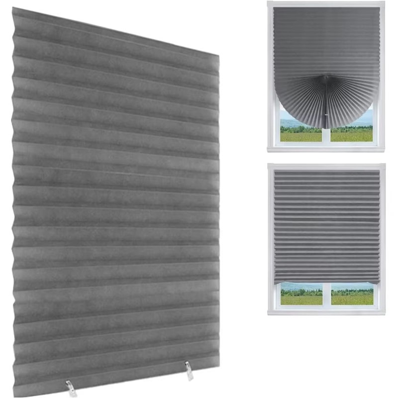 Self Adhesive Pleated Window Blinds Half Curtain For Bathroom Balcony And Living Room Privacy Shade 8