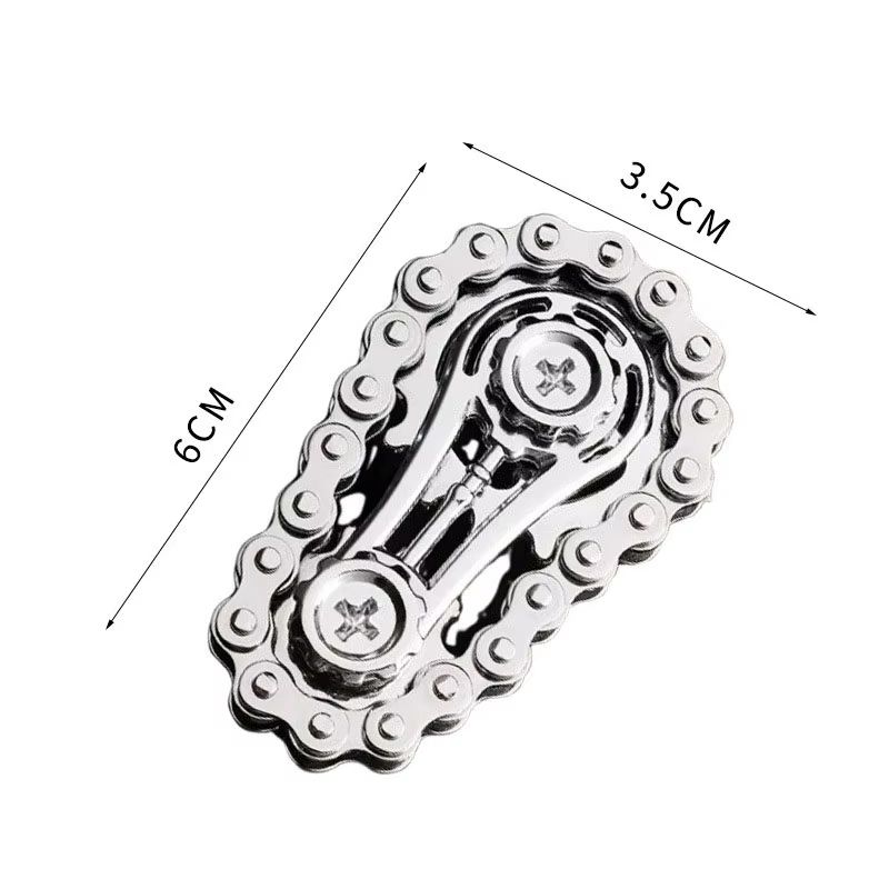 Metal Bike Chain Fidget Spinner Sprocket Gyro Stress Relief EDC Focus Toy 5