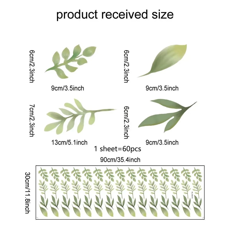 Floral Vine Wall Sticker Set For Living Room Bedroom Peel And Stick Decor 12