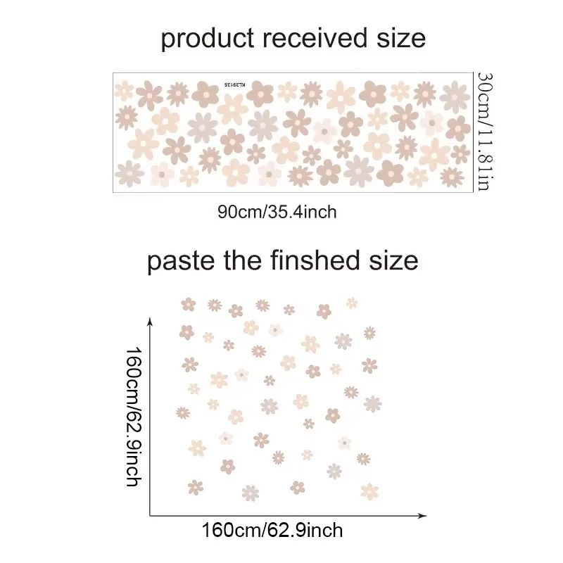 Floral Vine Wall Sticker Set For Living Room Bedroom Peel And Stick Decor 7