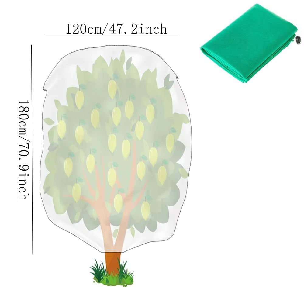 Reusable Frost Protection Plant Cover With Zipper Drawstring Anti Freeze Garden Blanket 9