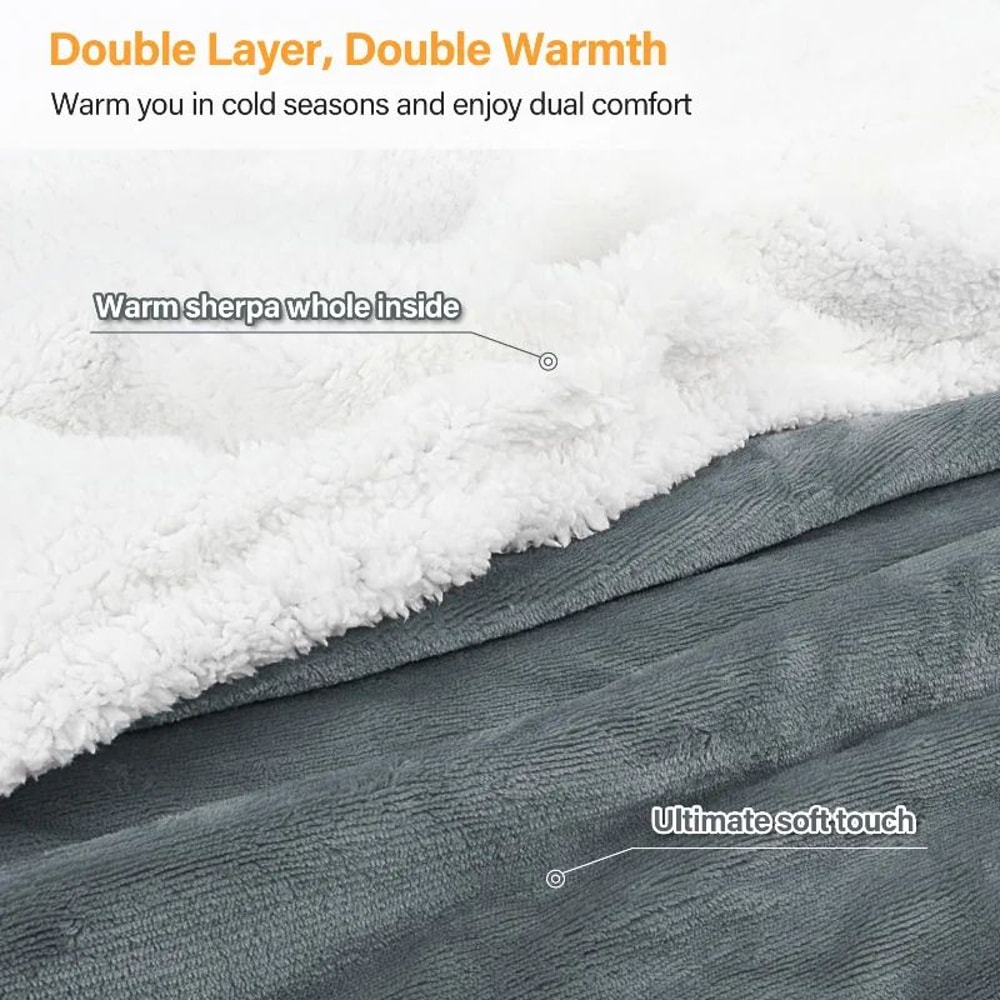 Oversized Reversible Flannel Wearable Blanket Hoodie With Pocket For Cozy Winter Comfort 4