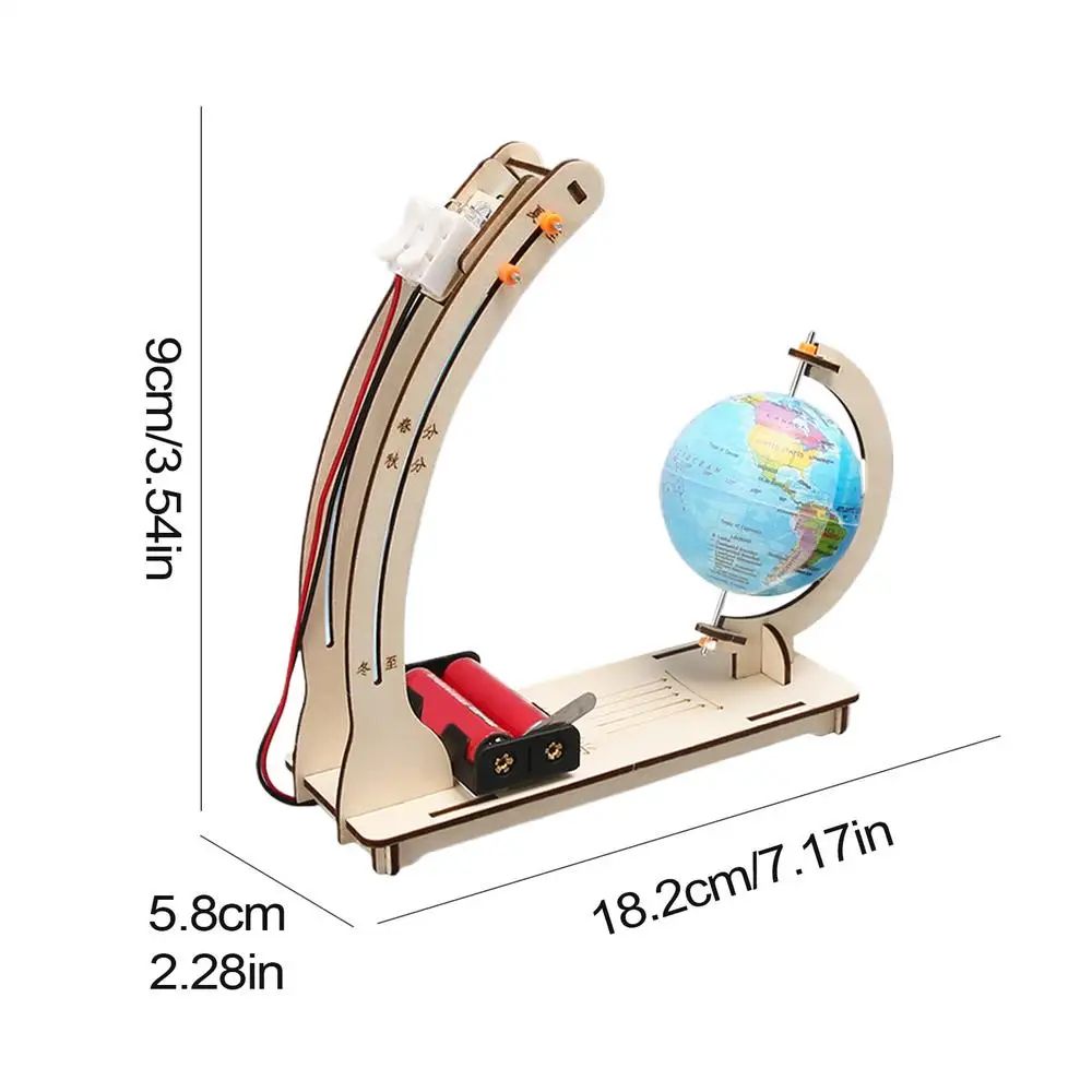 DIY Earth Day Night Cycle STEM Science Kit Educational Rotation Model Toy 4