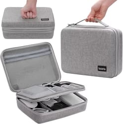 large capacity travel electronics organizer case for cables chargers and gadgets