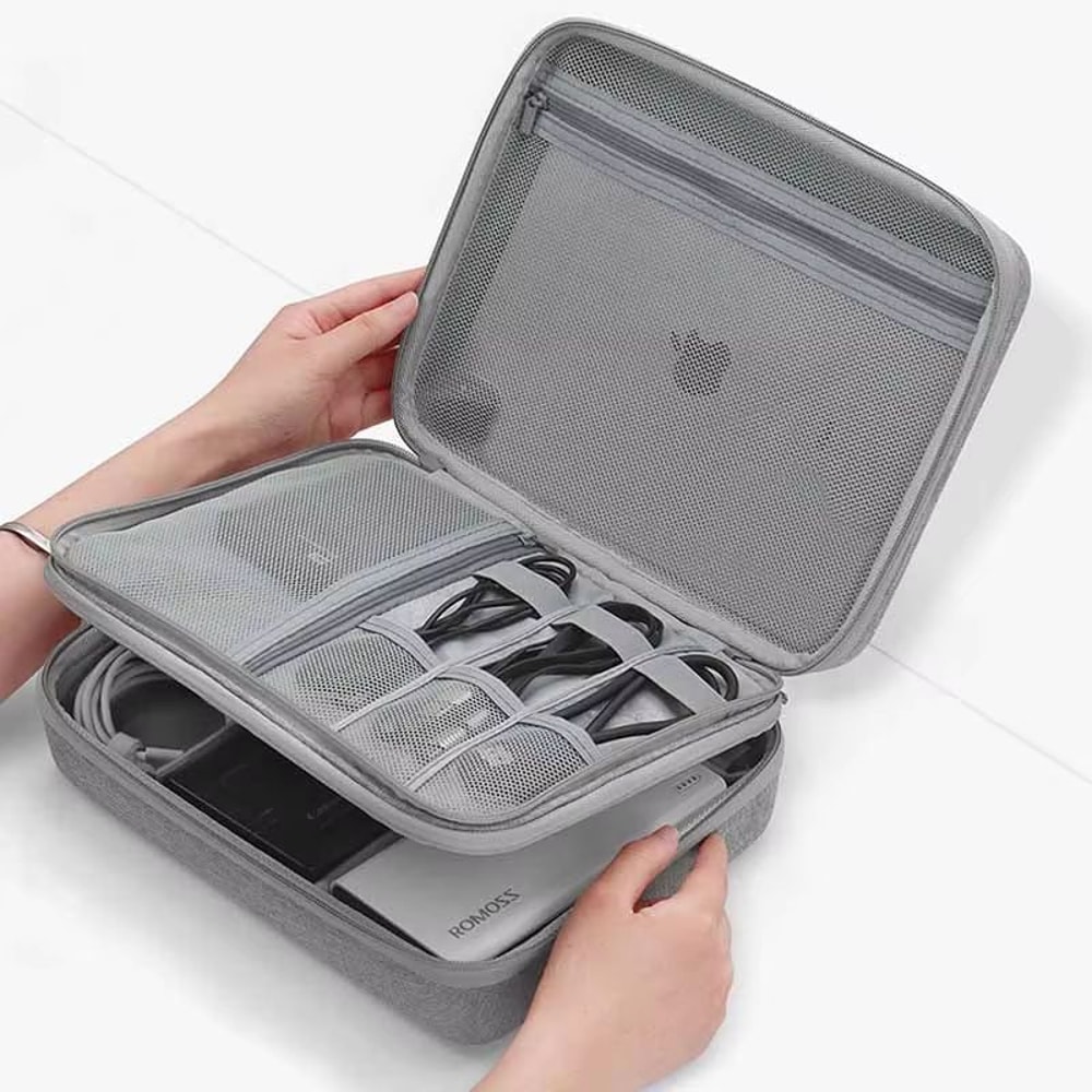 Large Capacity Travel Electronics Organizer Case For Cables Chargers And Gadgets 4