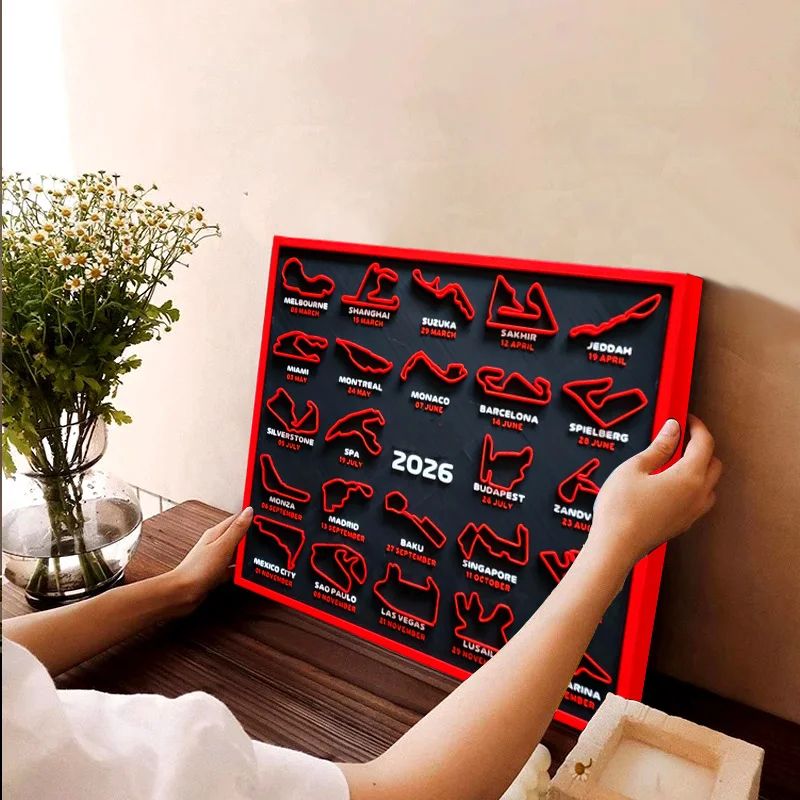 2026 Formula 1 Racing Map Poster Modern Circuit Wall Art For Home And Office Decor 2