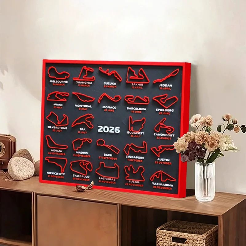 2026 Formula 1 Racing Map Poster Modern Circuit Wall Art For Home And Office Decor 5