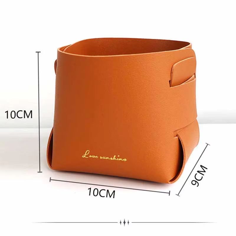 Nordic PU Leather Catchall Tray Organizer For Keys Jewelry And Desktop Essentials 5