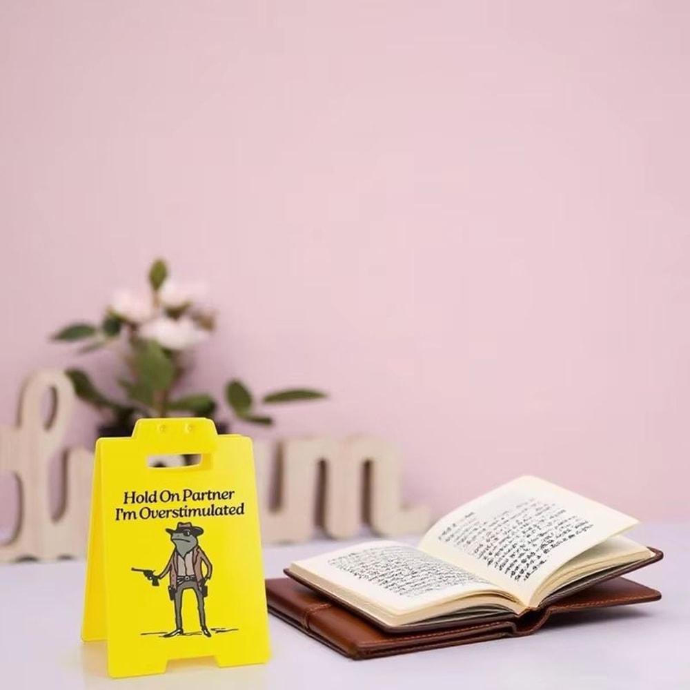 Funny Overstimulated Desk Sign For Office Humor Decor 3