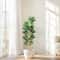 57FT Artificial Fiddle Leaf Fig Tree In Pot For Realistic Indoor Outdoor Decor 1