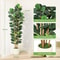 57FT Artificial Fiddle Leaf Fig Tree In Pot For Realistic Indoor Outdoor Decor 8