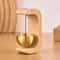 Vintage Walnut Wood Doorbell Chime Brass Wind Bell Entry Decor 6