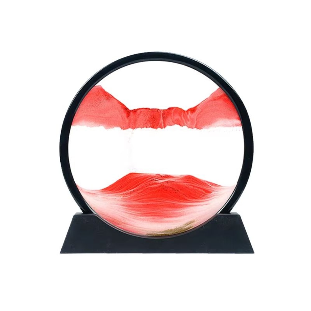 3D Moving Sand Art Hourglass Glass Frame For Relaxing Desk Decor 12