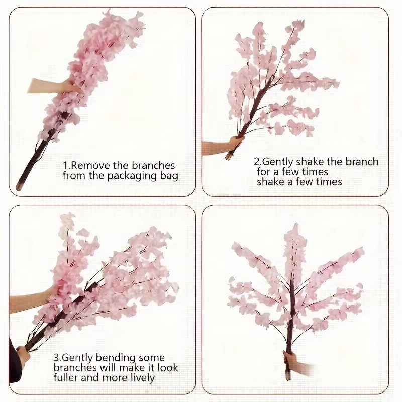 Handmade Artificial Cherry Blossom Tree Pink Sakura Decor For Indoor Outdoor Styling 4