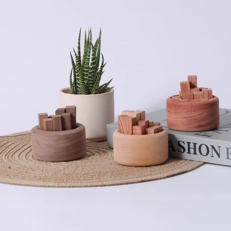 Natural Wooden Essential Oil Diffuser Beech Walnut Aromatherapy Decor 4