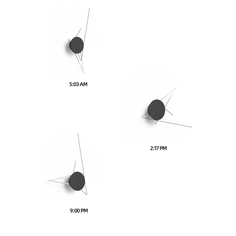 DIY 3D Silent Wall Clock Personalized Minimalist Frameless Home Decor 5