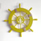 Vintage Mediterranean Wooden Ship Wheel Nautical Helm Wall Decor 2