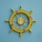 Vintage Mediterranean Wooden Ship Wheel Nautical Helm Wall Decor 8