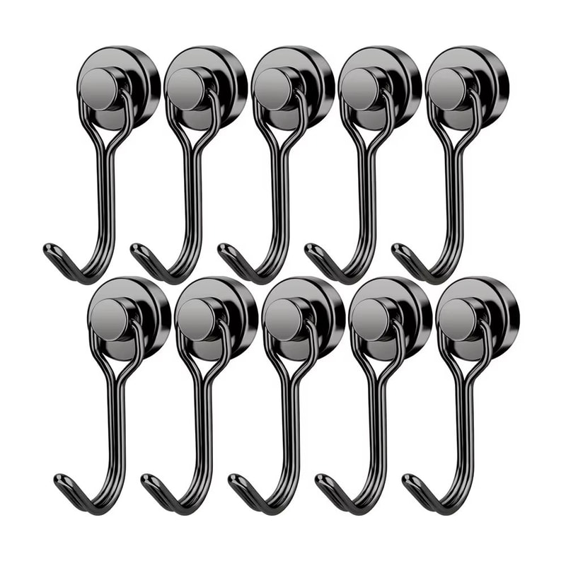 Heavy Duty Magnetic Swivel Hooks Neodymium Cruise Hooks For Fridge Grill And Locker Storage 0