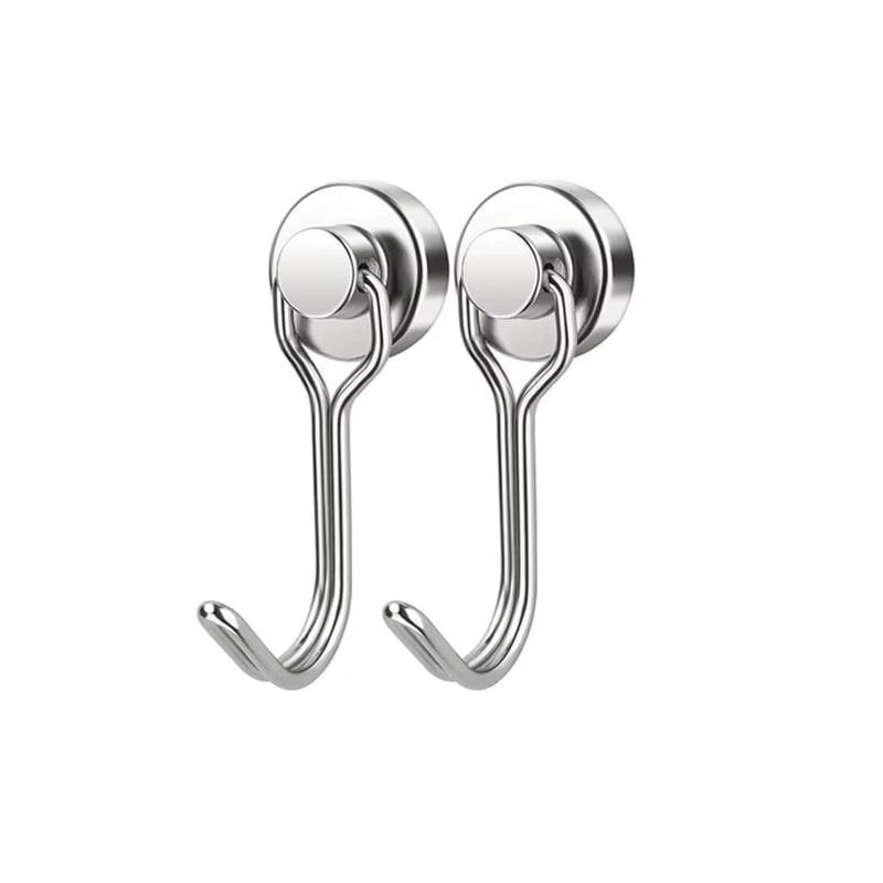 Heavy Duty Magnetic Swivel Hooks Neodymium Cruise Hooks For Fridge Grill And Locker Storage 6