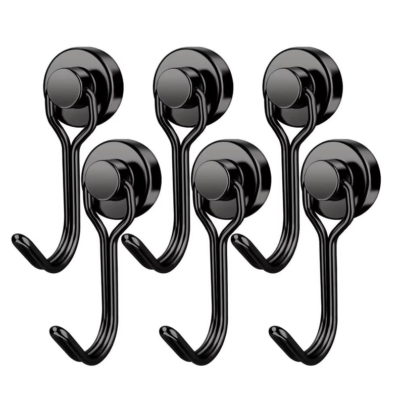 Heavy Duty Magnetic Swivel Hooks Neodymium Cruise Hooks For Fridge Grill And Locker Storage 9