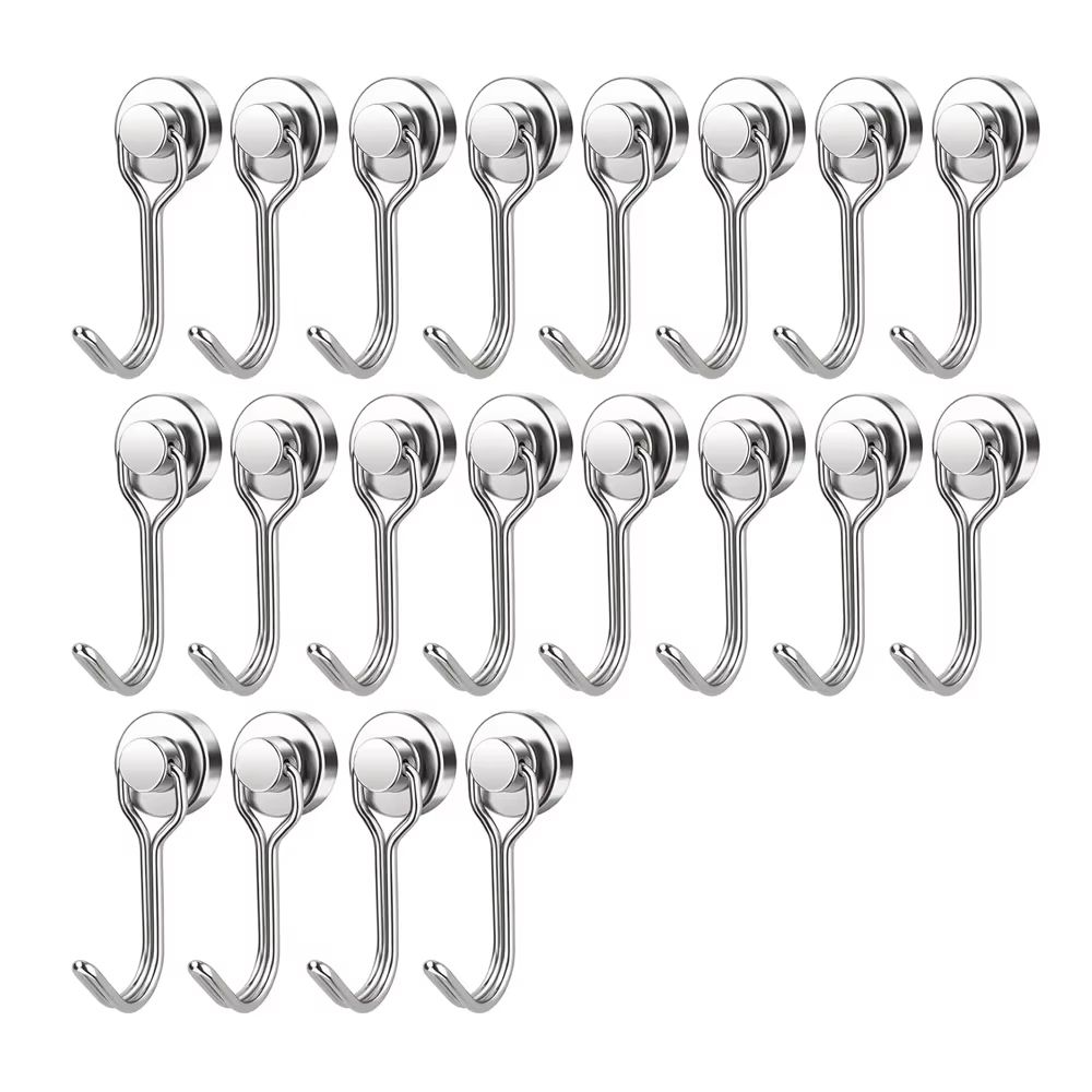 Heavy Duty Magnetic Swivel Hooks Neodymium Cruise Hooks For Fridge Grill And Locker Storage 12