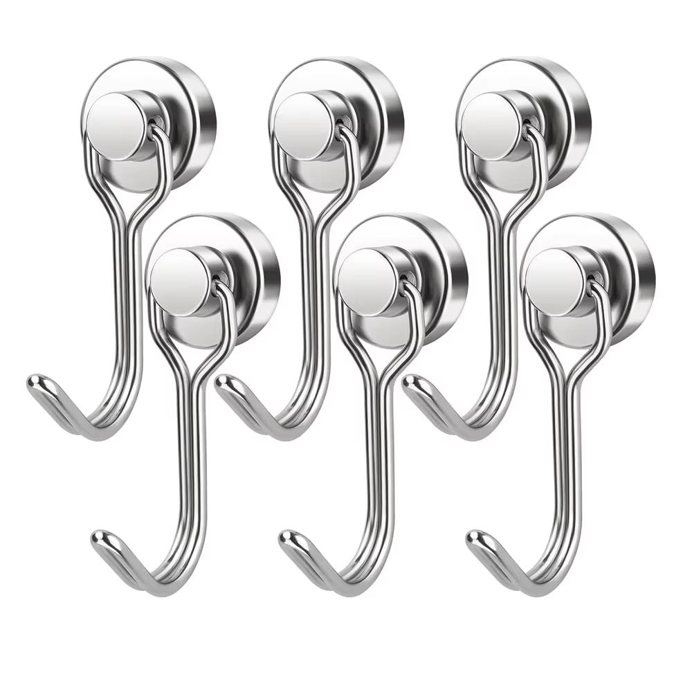 Heavy Duty Magnetic Swivel Hooks Neodymium Cruise Hooks For Fridge Grill And Locker Storage 8