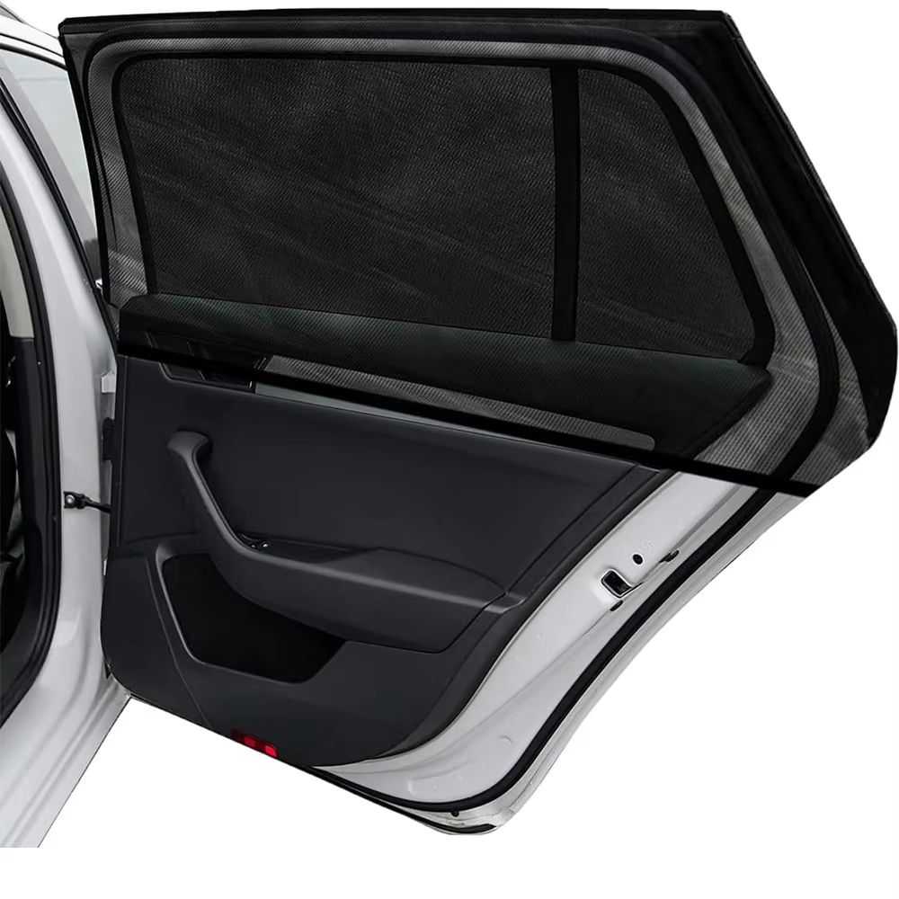 Universal Magnetic Car Window Sunshade Curtains UV Protection Mesh Mosquito Net For SUV And Sedan 0