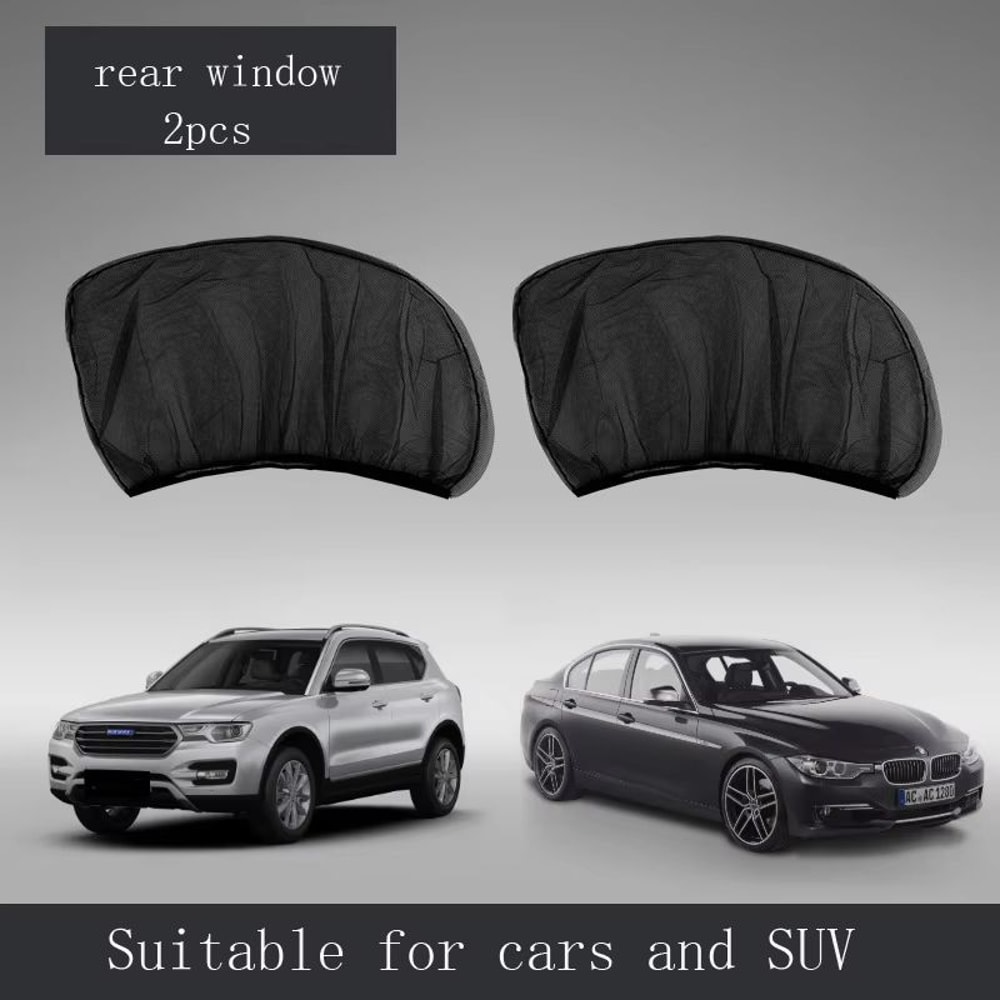 Universal Magnetic Car Window Sunshade Curtains UV Protection Mesh Mosquito Net For SUV And Sedan 6