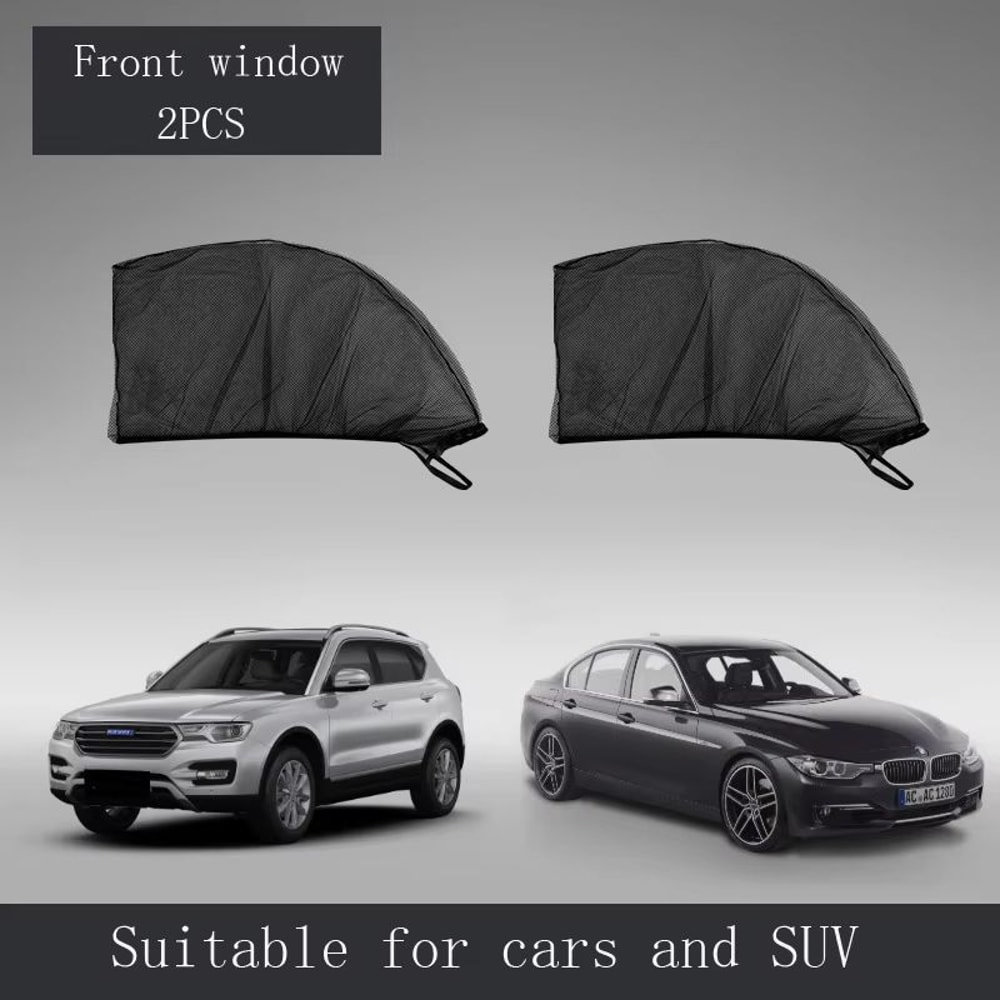 Universal Magnetic Car Window Sunshade Curtains UV Protection Mesh Mosquito Net For SUV And Sedan 7