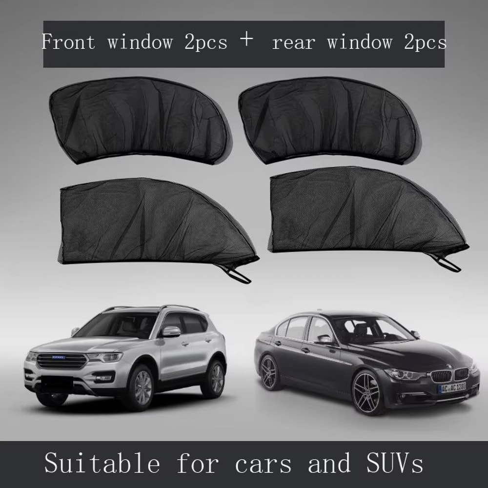 Universal Magnetic Car Window Sunshade Curtains UV Protection Mesh Mosquito Net For SUV And Sedan 8