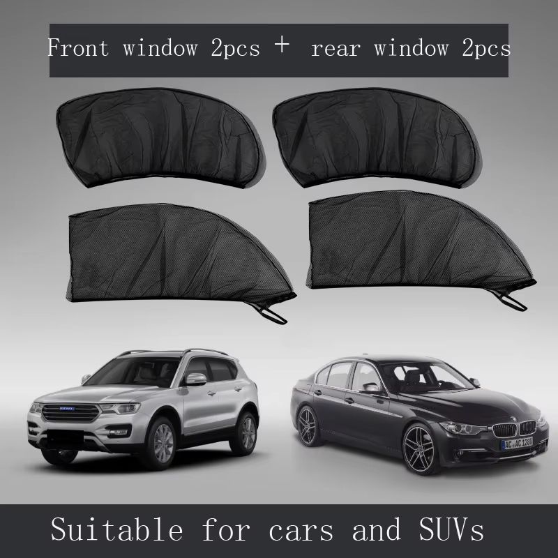 Universal Magnetic Car Window Sunshade Curtains UV Protection Mesh Mosquito Net For SUV And Sedan 8