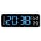 Large LED Digital Wall Clock With Temperature Humidity Week Display And Adjustable Brightness 7