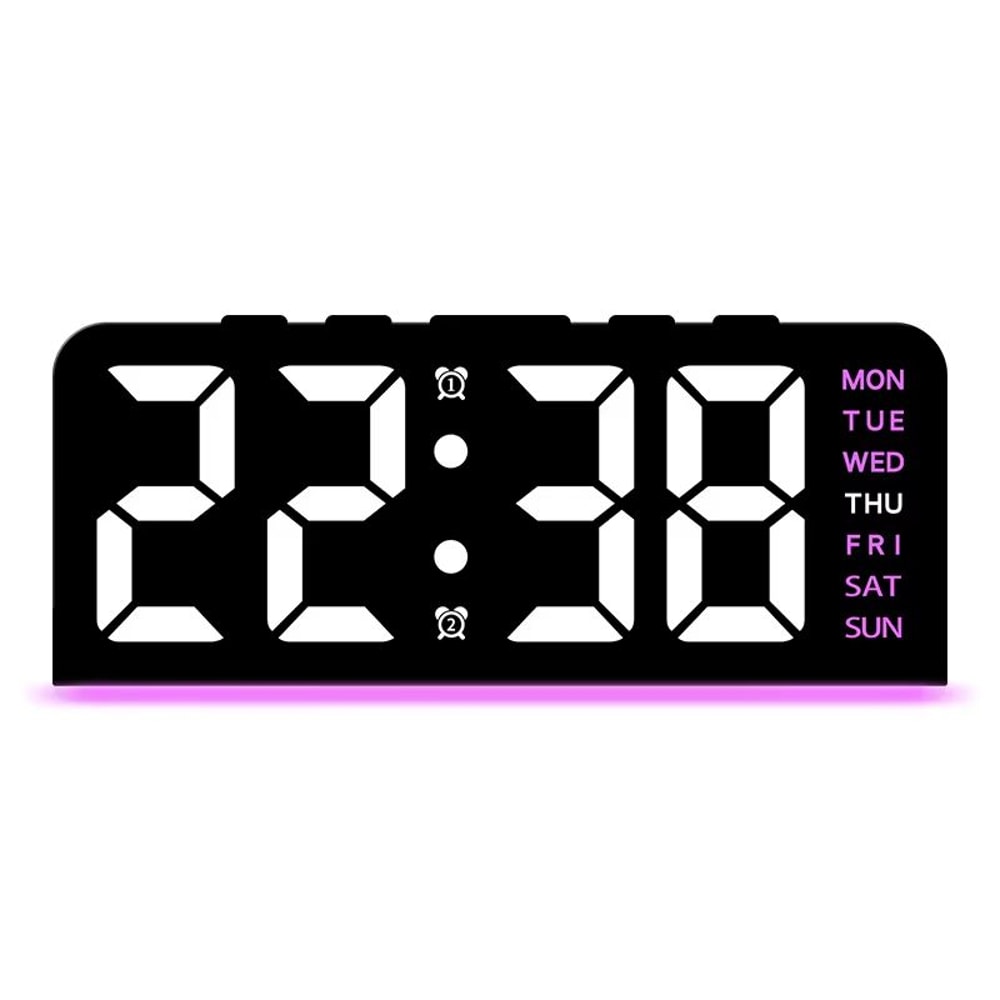 Modern LED Digital Alarm Clock With Temperature Display And Night Light Snooze Function 11