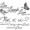 Live Laugh Love Butterfly Flower Wall Sticker For Living Room Decor 0