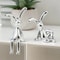 Cute LongEared Rabbit Double Figurine Set For Shelf And Desktop Decor 0