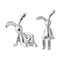 Cute LongEared Rabbit Double Figurine Set For Shelf And Desktop Decor 3
