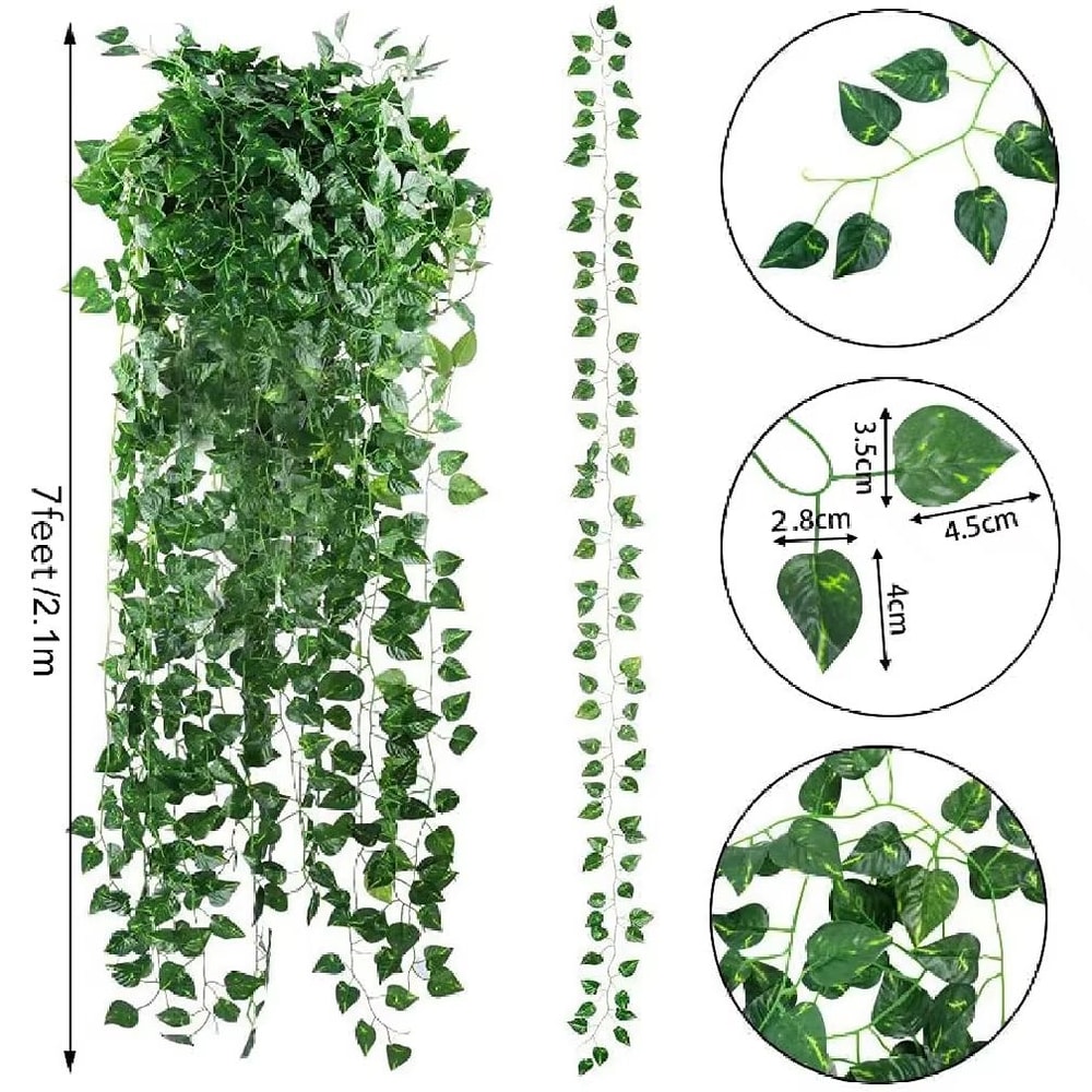 Realistic Artificial Ivy Leaves Garland Set For Wall And Event Decor 5