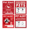 Pet Alert Emergency Window Stickers 4 Pack Save My Pets Rescue Decals 0