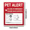 Pet Alert Emergency Window Stickers 4 Pack Save My Pets Rescue Decals 2