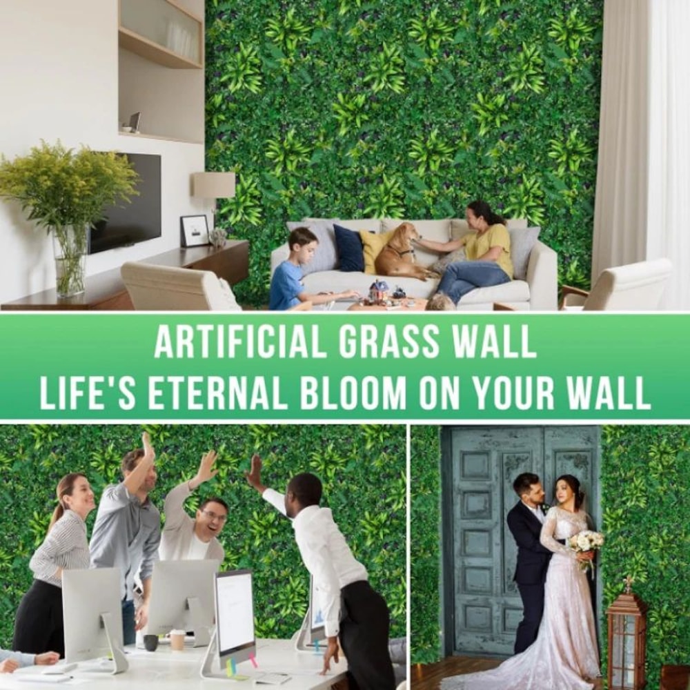 Artificial Boxwood Hedge Wall Panel For Indoor Outdoor Green Decor 5
