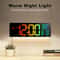 16 Large RGB LED Digital Wall Clock With Remote Control 3