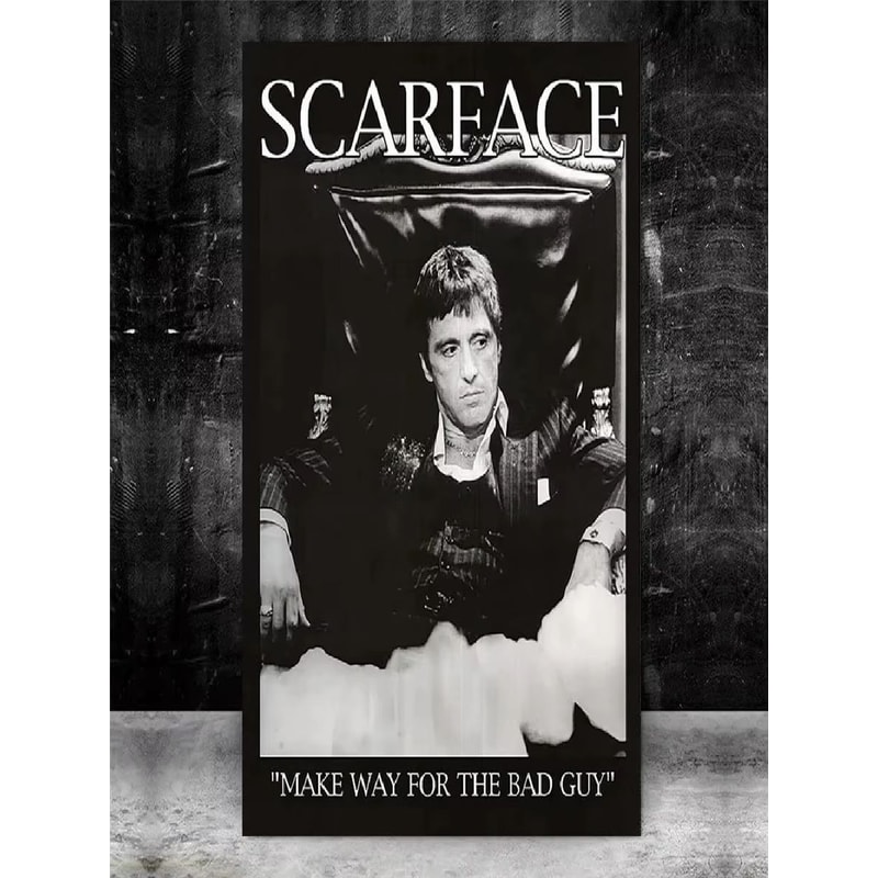 Scarface Tony Montana Canvas Poster Gangster Movie Wall Art Print 1