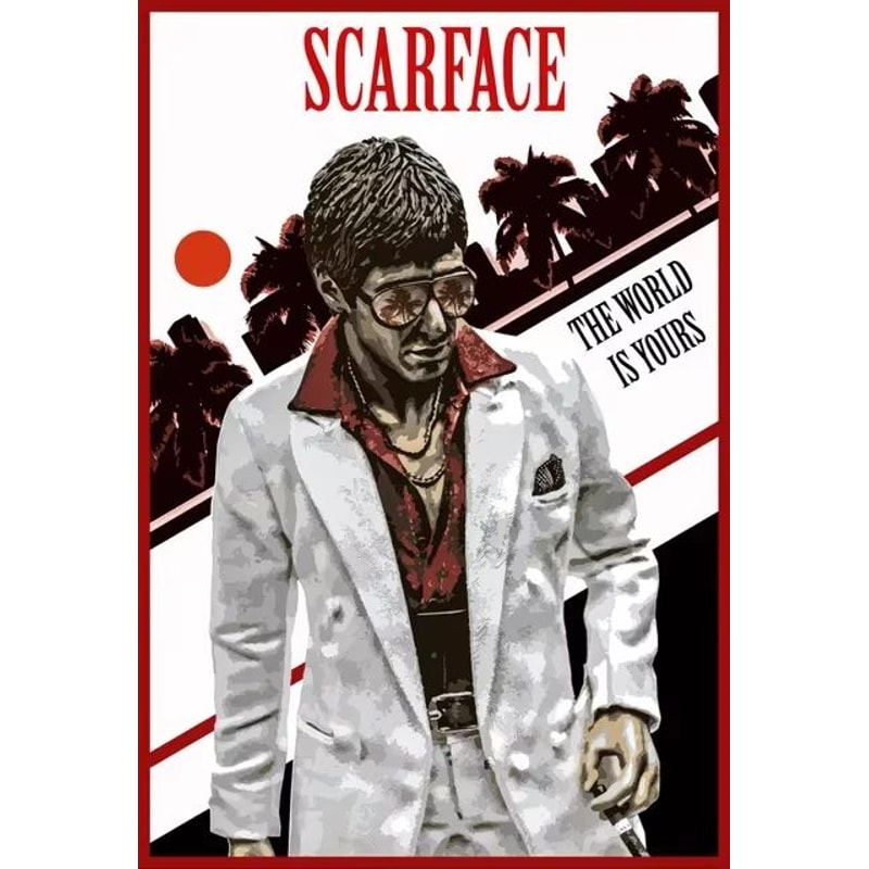 Scarface Tony Montana Canvas Poster Gangster Movie Wall Art Print 6