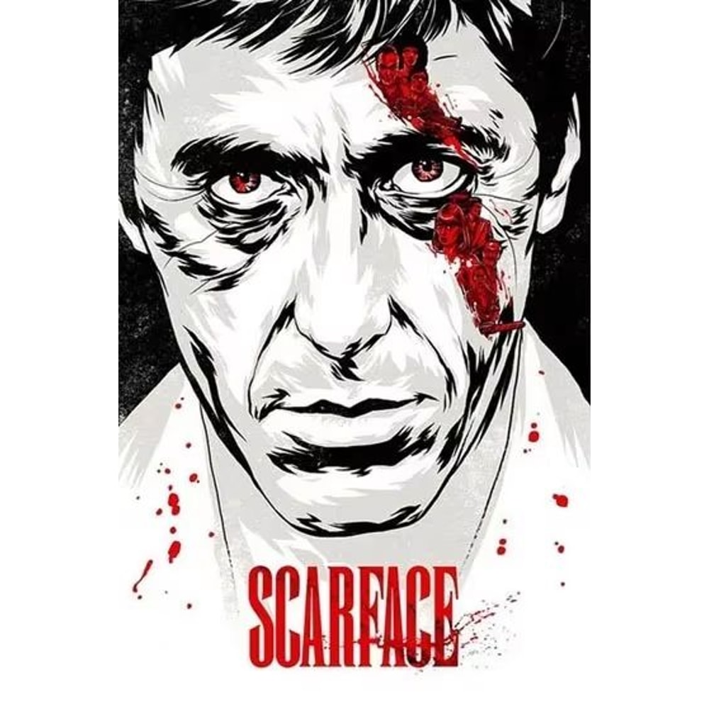 Scarface Tony Montana Canvas Poster Gangster Movie Wall Art Print 7