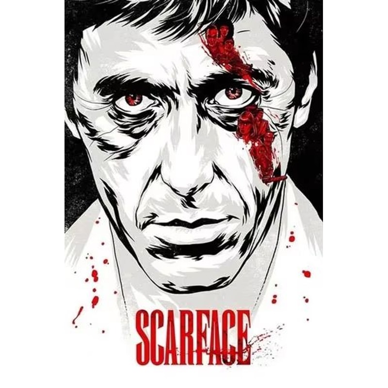 Scarface Tony Montana Canvas Poster Gangster Movie Wall Art Print 7