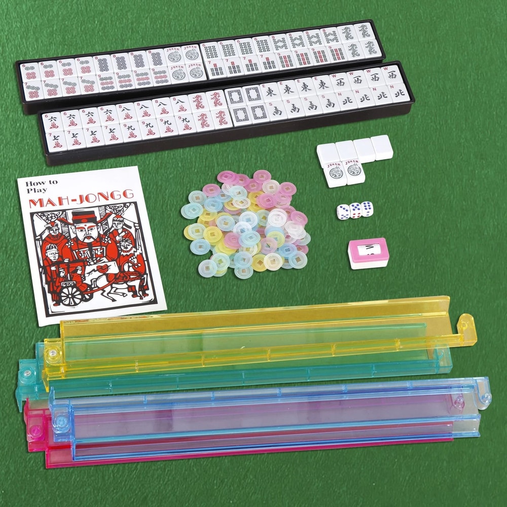 Premium American Mahjong Set With 166 Tiles 4 PushersRacks Portable Carry Bag 2